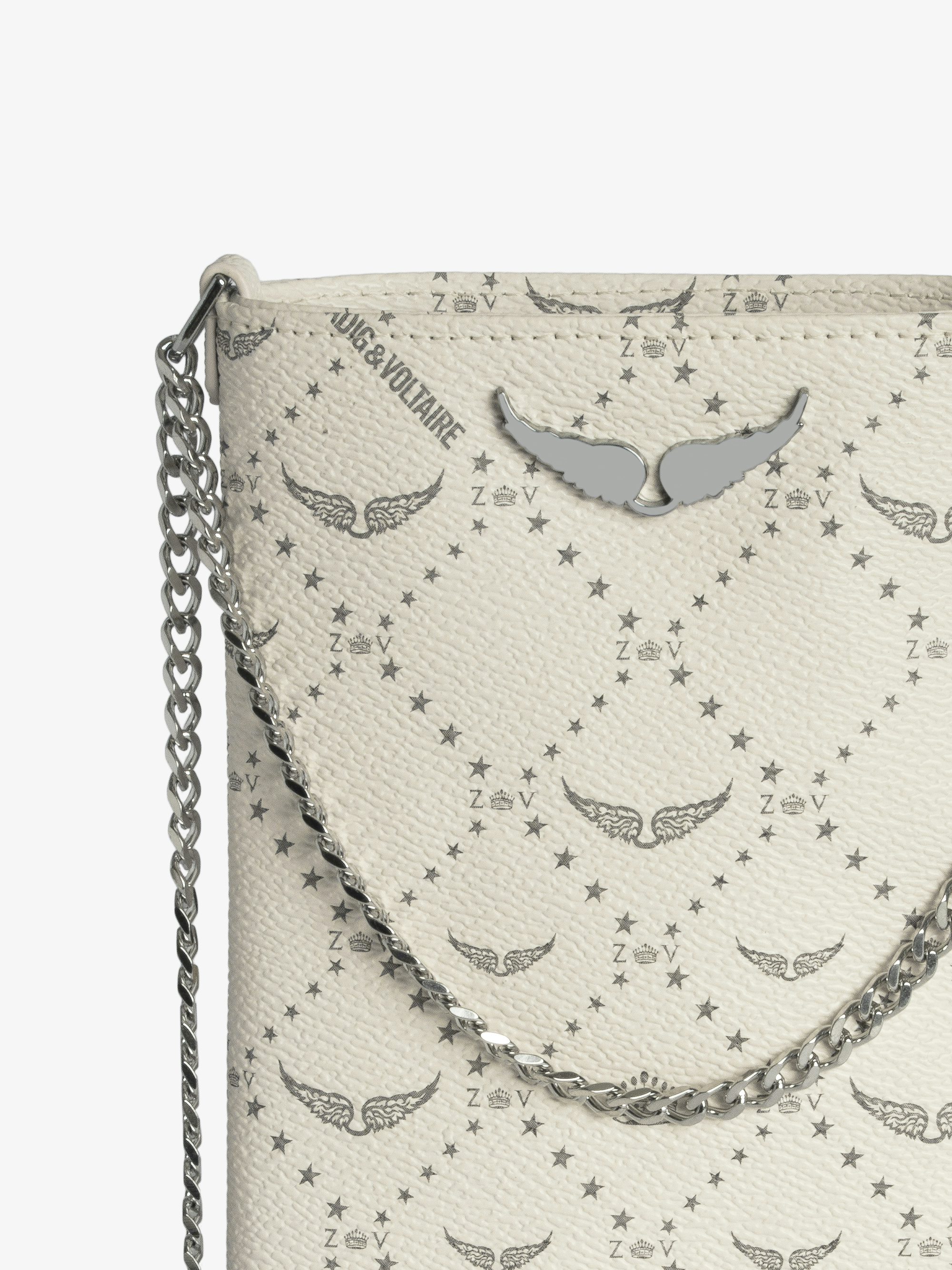 Rock Phone Pouch - Coated canvas phone case pouch with chains and signature wings.